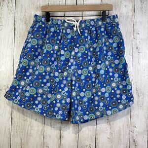 Peter Millar Swim Trunks Mens XL Blue Printed Shorts Beach‎ Vacation Resort wear